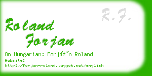 roland forjan business card